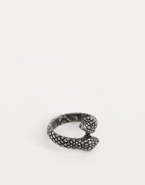 Icon Brand - Bague - Reptile Argenté - Argenté