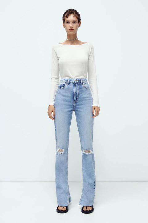 Jeans Z1975 High Rise Slim Flare Rotos