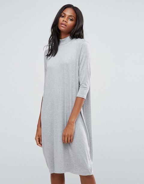 Pieces - Tabitha - Vestito Midi Oversize - Grigio
