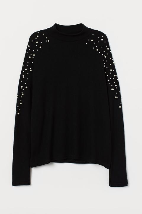 Jersey Con Cuentas - Negro