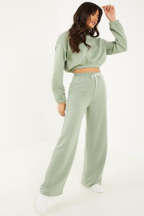 Sage High Waist Palazzo Joggers