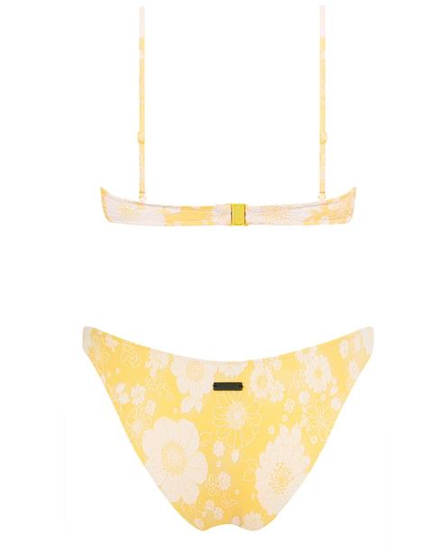 yellow triangl swimsuit