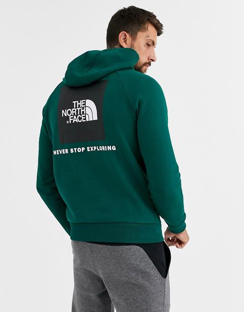 the north face raglan red box hoodie