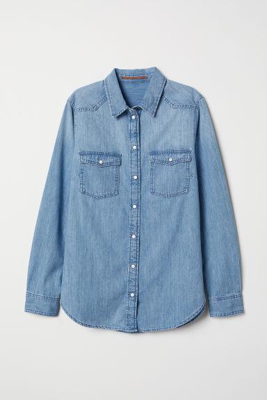 H & M - Camicia In Jeans - Blu