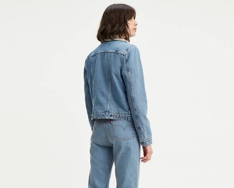 original sherpa trucker jacket divided blue