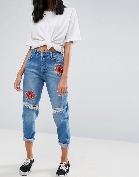 Kubban - Boyfriend Jeans Con Toppe - Blu