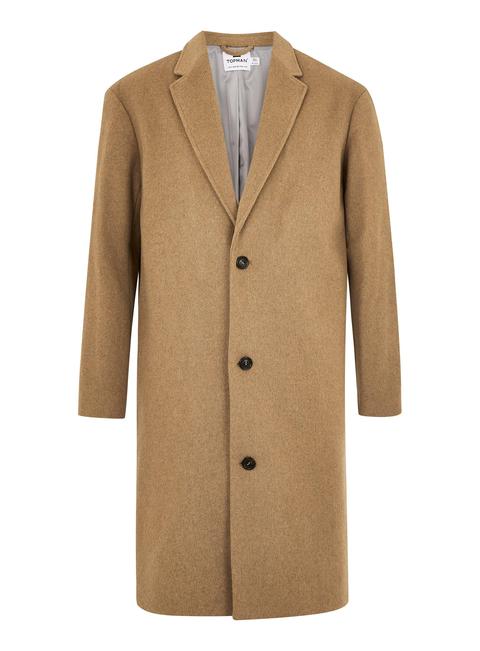 topman camel coat