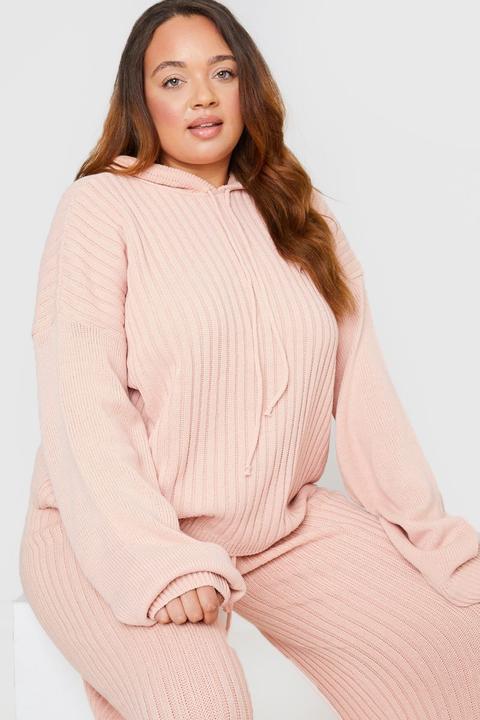 Blush Hoodies - Plus Size Lorna Luxe Blush 'lullaby' Co-ord Hoodie