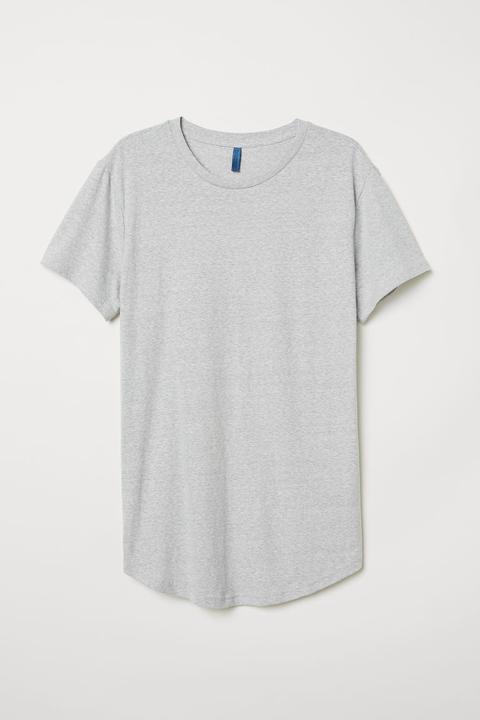 Camiseta Long Fit - Gris