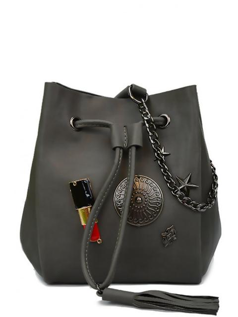 Cadenas Medalla Lipstick Crossbody Bolsa