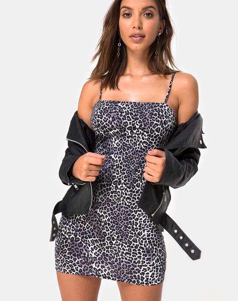 Selah Bodycon Dress In Rar Leopard Grey