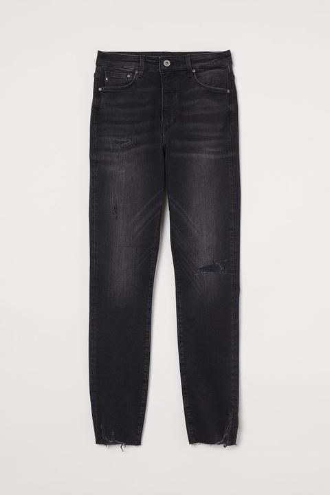 Shaping High Ankle Jeans - Negro