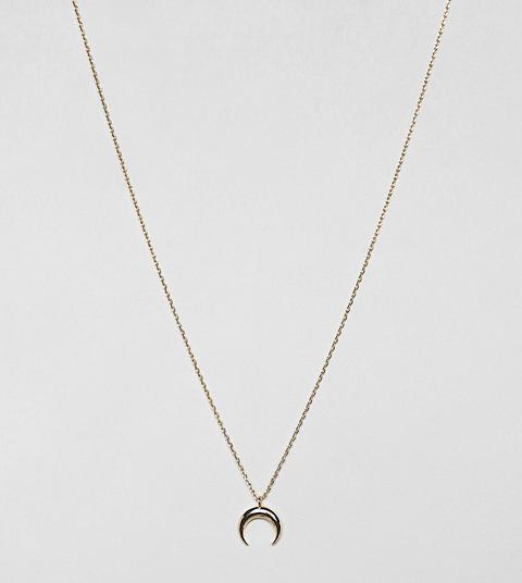 Estella Bartlett Gold Plated Curved Horn Necklace - Gold