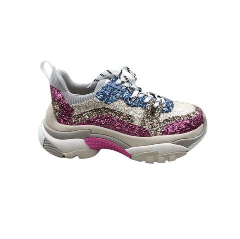 Stier pk koppeling Mekio Lace Up Glitter Platform Sneakers from Jessica Buurman on 21 Buttons