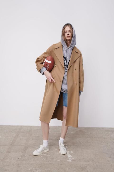 Oversized Coat With Wool