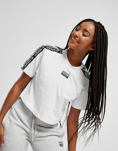 Adidas Originals Tape Crop T-shirt - White - de Jd Sports en 21 Buttons