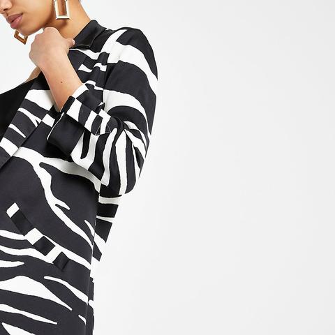 river island zebra blazer