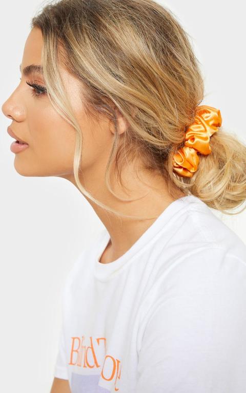 Orange Satin Scrunchie