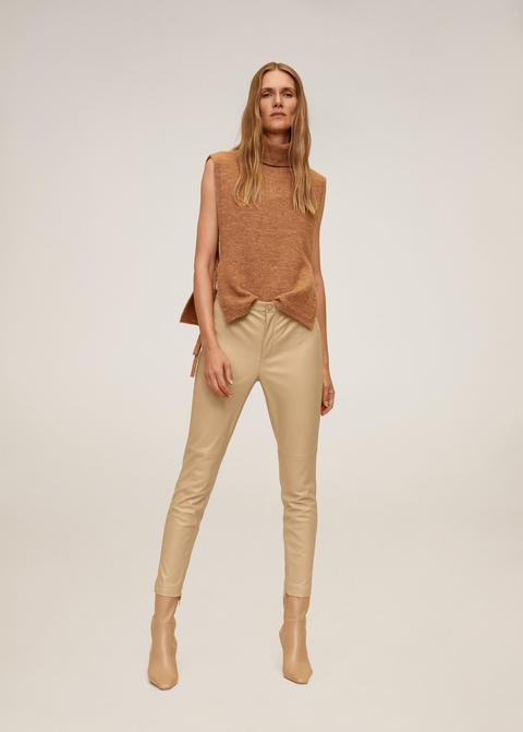 Pantalón Pitillo Efecto Piel