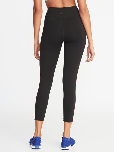 High-rise Elevate Side-stripe 7/8-length Compression Leggings For Women  from Old Navy on 21 Buttons