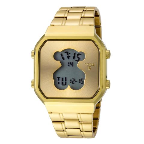 Reloj D-bear Sq De Acero Ip Dorado