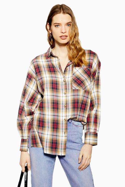 Womens Camel Check Shirt - Camel, Camel