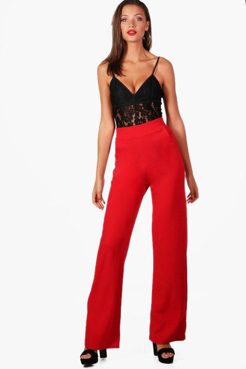 Tall Avery High Waisted Wide Leg Trousers