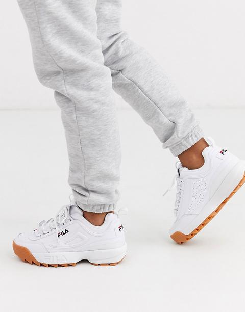 Fila Disruptor Trainer In White With 