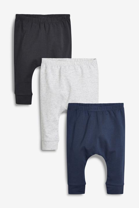 Grey/navy Leggings Three Pack (0mths-2yrs)