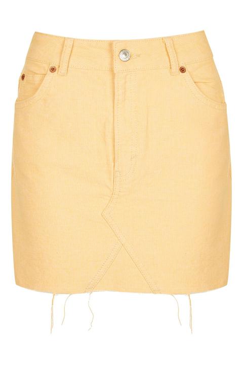 Moto Denim Mini Skirt