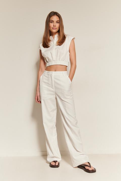 Na-kd Classic Loose Fit Suit Pants - White