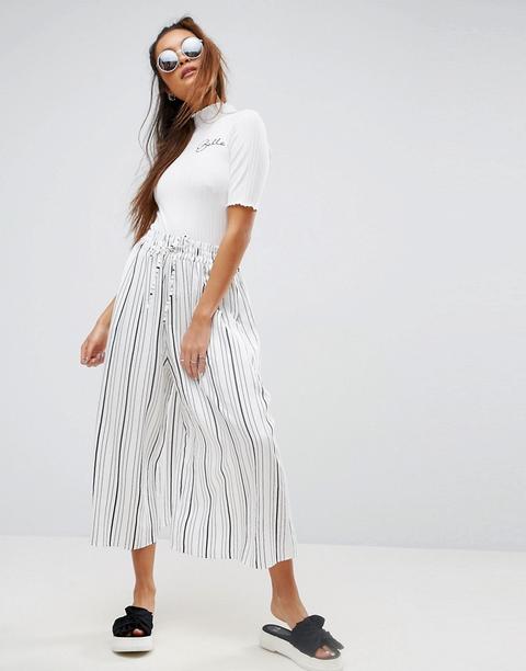 Falda Pantalón A Rayas De Largo Extraño De Asos