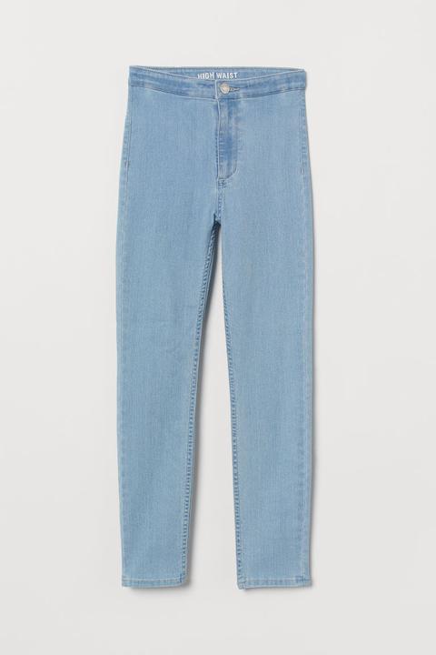 H & M - High Waist Jeggings - Blu