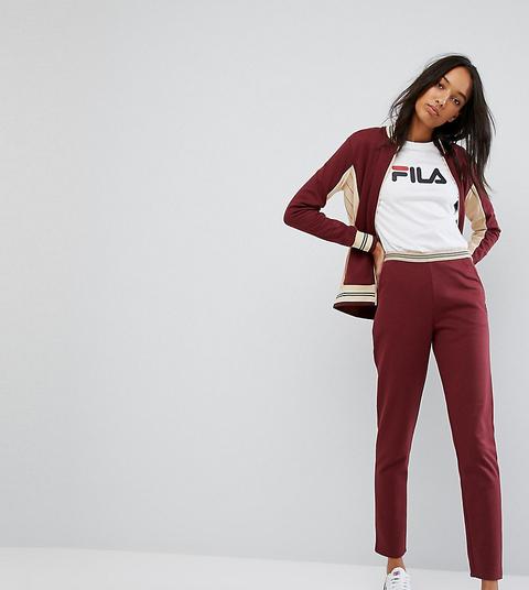 Fila Tall - Joggers Con Logo Ed Elastico A Contrasto - Rosso