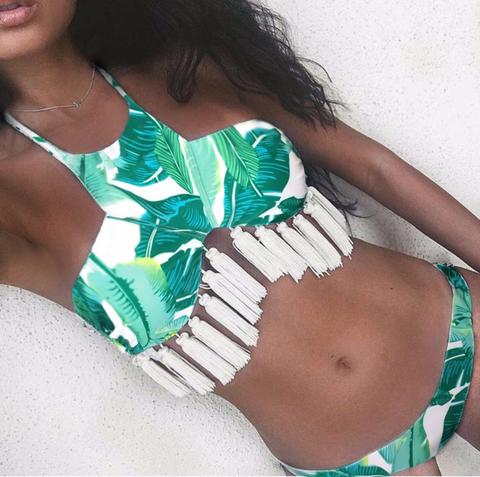 Bikini Tropea Tropical Push Up Con Nappe E Slip Sgambato