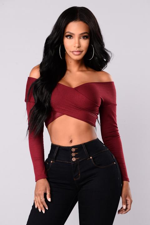 Myina Criss Cross Top - Wine