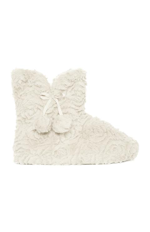 Cream Soft Slipper Boot