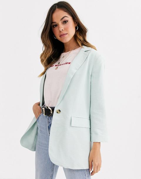 New Look Blazer In Mint Green