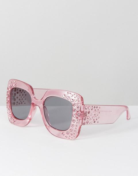 Asos Oversized Square Embellished Sunglasses