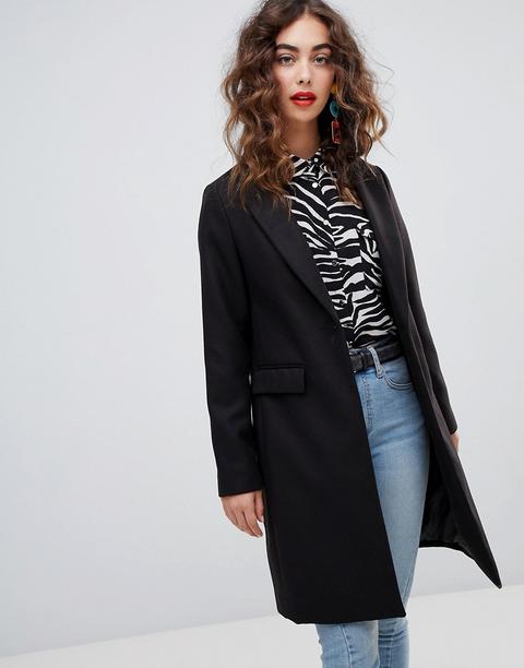 New Look - Cappotto Nero Sartoriale - Nero