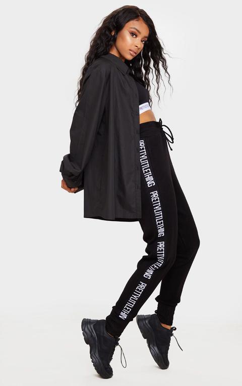 Prettylittlething Black Knitted Joggers