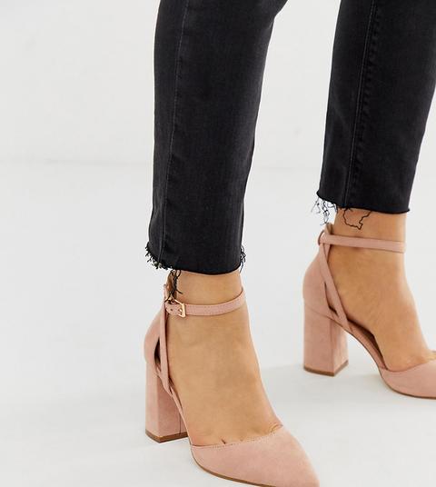 Zapatos De Ancho Especial De Tacón En Rosado Katy De Raid-neutro
