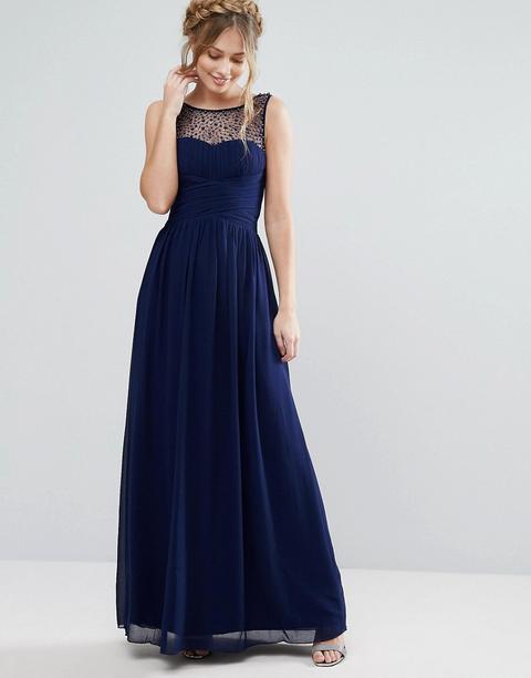 Little Mistress - Vestito Lungo Decorato - Navy