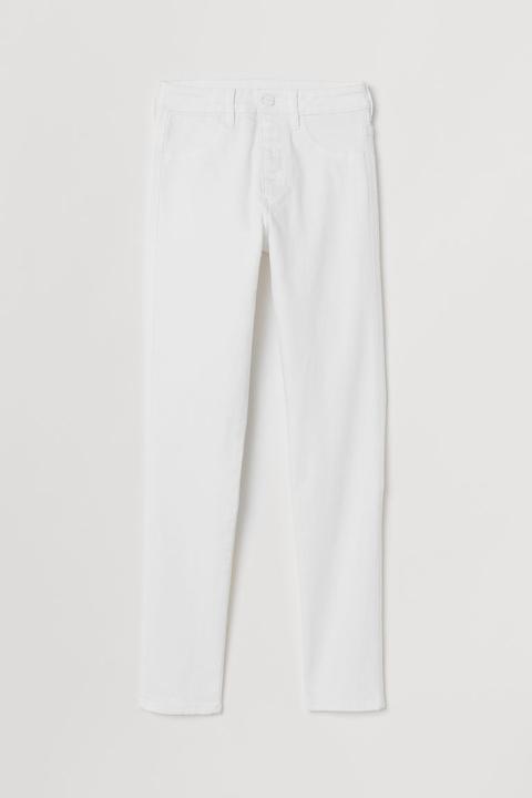 H & M - Skinny High Ankle Jeans - Bianco