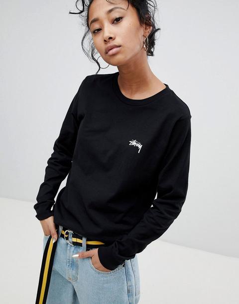 Stussy - Langärmliges Oversize-shirt Mit „one Love“-aufdruck - Schwarz