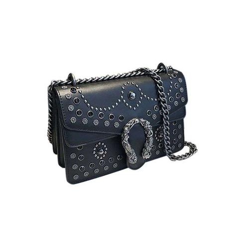 Giula Studded Mermaid Lock Cross Body Bag - Large