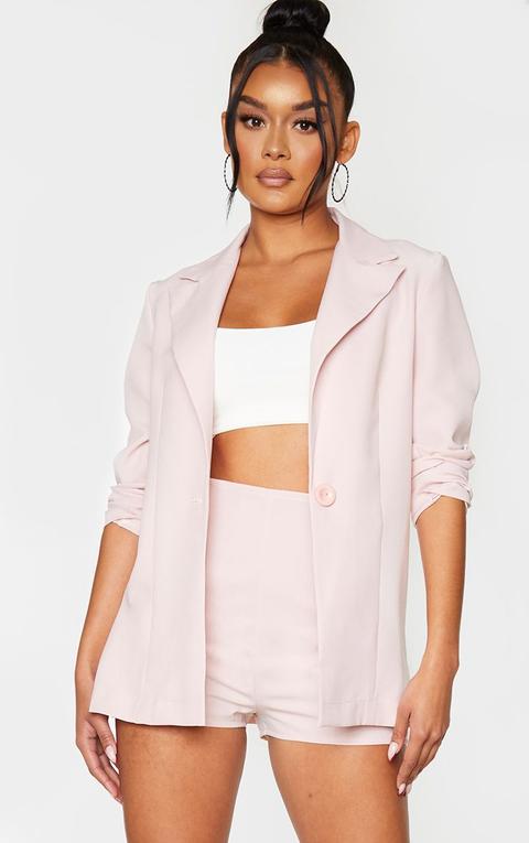 Light Pink Woven Tailored Blazer