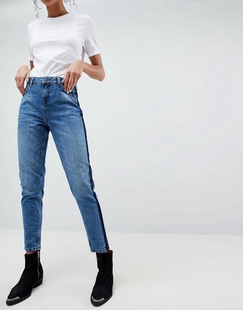 Vaqueros Boyfriend Con Detalle En El Lateral De Selected Femme