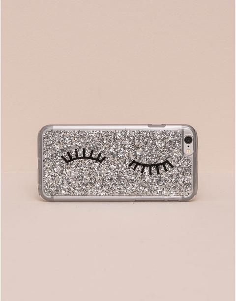 Funda Móvil Glitter Plata