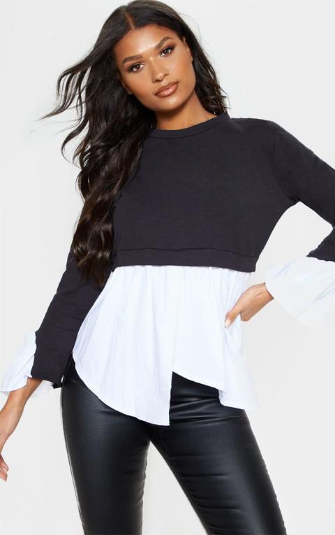 Black Peplum Sweater